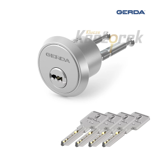 Wkładka Gerda 605 - RIM H Plus cylindryczna 30 nikiel satyna